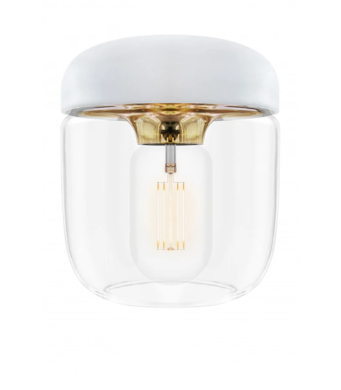 Umage Abat-Jour Acorn Blanc Poli Laiton 1 Umage Abat-Jour Acorn Blanc Poli Laiton