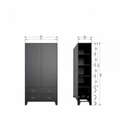 Armoire Dian Pin Noir 17 Armoire Dian Pin Noir -Magasin De Meubles De Qualité armoire dian pin noir 8