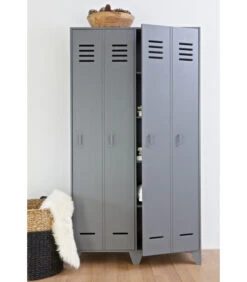 Armoire Stijn Pin Massif Gris Acier -Magasin De Meubles De Qualité armoire stijn pin massif gris acier 6