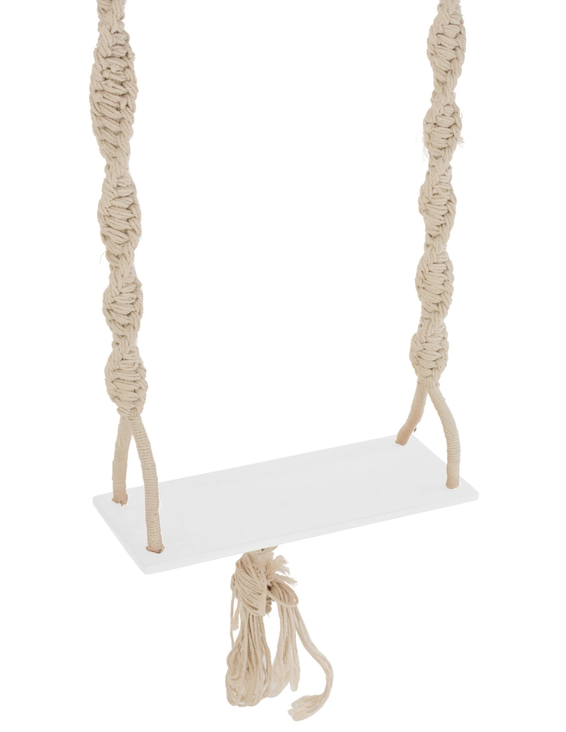 Balancelle En Coton/bois Beige Style Bohème 2 Balancelle En Coton/bois Beige Style Bohème – Image 2