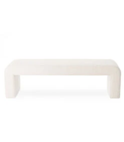 Banc Lhassa Blanc Bouclette -Magasin De Meubles De Qualité banc lhassa blanc bouclette 3