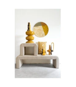 Banc Lhassa Blanc Bouclette -Magasin De Meubles De Qualité banc lhassa blanc bouclette 4