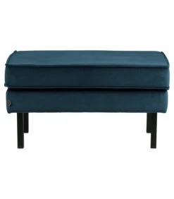 Banc Rodéo Velours Bleu