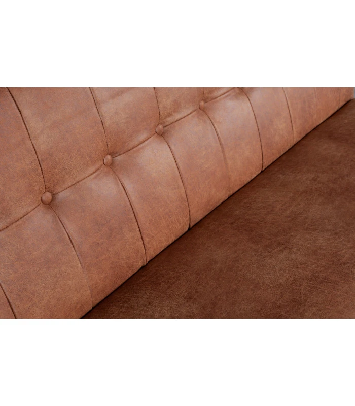 Banc Simon Cognac Cuir Recyclé 4 Banc Simon Cognac Cuir Recyclé – Image 4