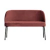 Banquette De Table 2 Places Vogue Velours Chestnut