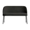Banquette De Table 2 Places Vogue Velours Noir