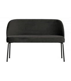 Banquette De Table 2 Places Vogue Velours Noir