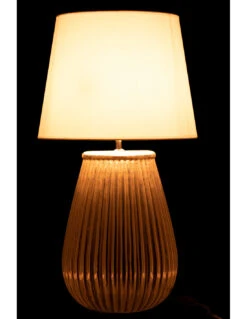 Base De Lampe + Abat-jour En Faïence Argentée -Magasin De Meubles De Qualité base de lampe abat jour en faience argentee 2