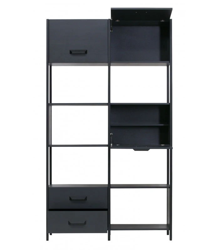 Bibliothéque Legacy Bois Et Métal Noir 6 Bibliothéque Legacy Bois Et Métal Noir – Image 6