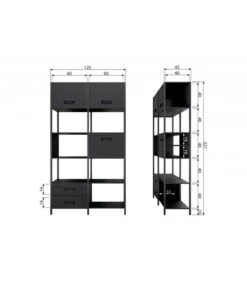 Bibliothéque Legacy Bois Et Métal Noir 19 Bibliothéque Legacy Bois Et Métal Noir -Magasin De Meubles De Qualité bibliotheque legacy bois et metal noir 9