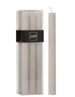 Boîte 6 Bougie De Table Gris Clair-13H