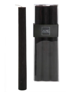 Boîte 6 Bougie De Table Marron/Noir -13H