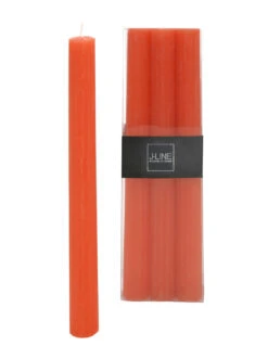 Boîte 6 Bougie De Table Orange -13H