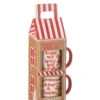 Boîte De 2 Tasses En Céramique Rouge Dans Un Coffret Cadeau.
