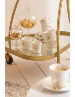 Boîte De 4 Tasses à Café + Soucoupe Cœur Windownbox Céramique Blanc Petit -Magasin De Meubles De Qualité boite de 4 tasses a cafe soucoupe coeur windownbox ceramique blanc petit 3