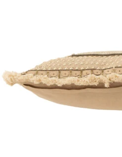 Bordure De Coussin En Coton Beige/blanc Ibiza -Magasin De Meubles De Qualité bordure de coussin en coton beigeblanc ibiza 2