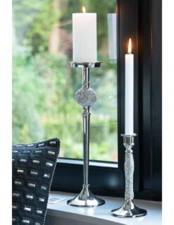 Bougeoir En Diamant En Aluminium Argenté Petit -Magasin De Meubles De Qualité bougeoir en diamant en aluminium argente petitj line 2