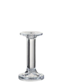 Bougeoir En Verre Lisse Transparent Petit