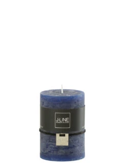 Bougie Cylindrique Bleu Foncé Moyen 48H