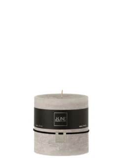 Bougie Cylindrique Gris Clair 75h