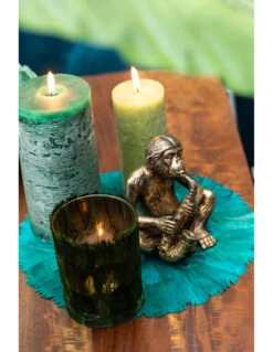 Bougie Cylindrique Vert Foncé L -70H -Magasin De Meubles De Qualité bougie cylindrique vert fonce l 70h 2