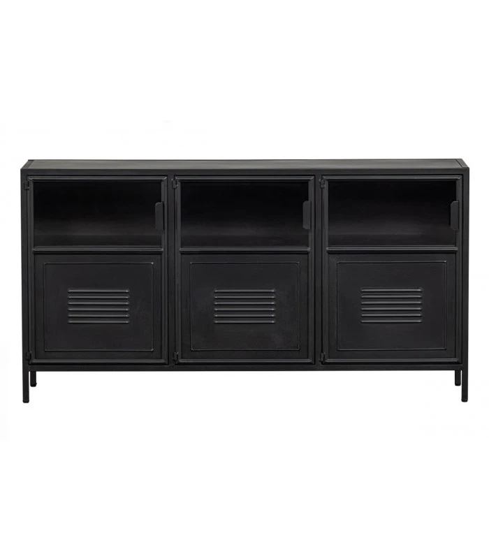 Buffet 3 Portes Ronja Métal Noir 1 Buffet 3 Portes Ronja Métal Noir
