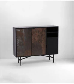 Buffet Rasty 3 Portes Métal Et Bois