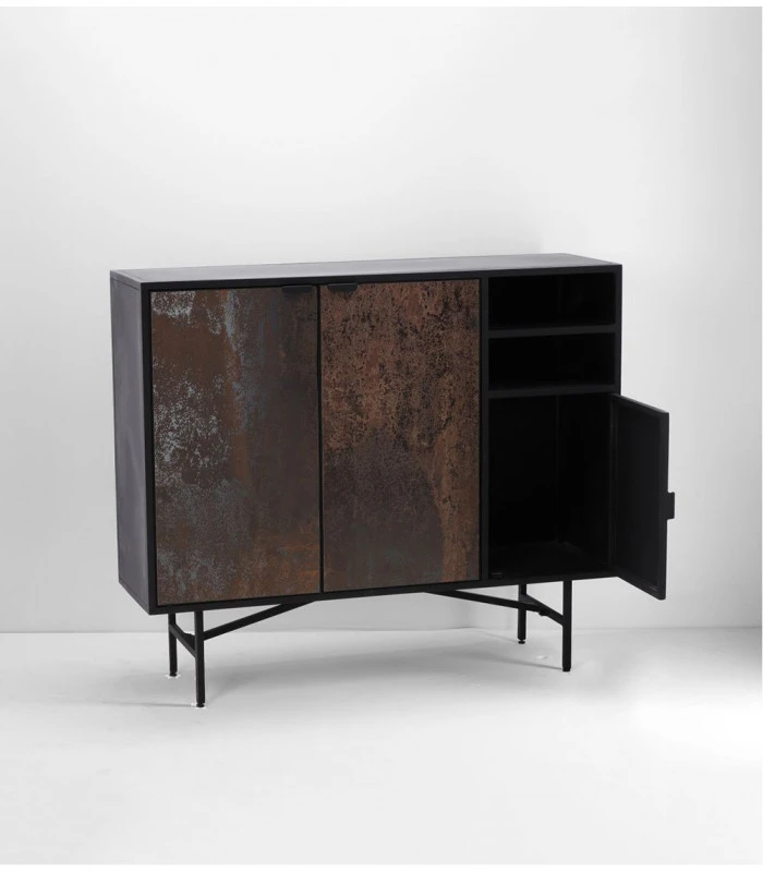 Buffet Rasty 3 Portes Métal Et Bois 4 Buffet Rasty 3 Portes Métal Et Bois – Image 4