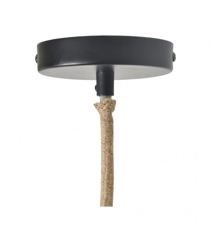 Câble Pour Suspension En Corde Et Métal Noir Douille H.110cm 4 Câble Pour Suspension En Corde Et Métal Noir Douille H.110cm – Image 4