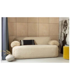 Canapé 2 Places Fausse Fourrure Naturel -Magasin De Meubles De Qualité canape 2 places fausse fourrure naturel 2