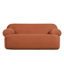 Canapé 2 Places Fausse Fourrure Rouille