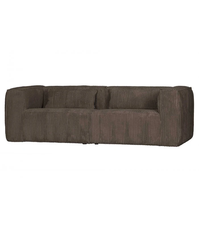 Canapé Bean 3.5 Places Côtelé Marron 2 Canapé Bean 3.5 Places Côtelé Marron – Image 2