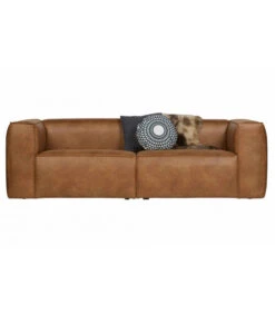 Canapé Bean 3.5 Places En Cuir Recyclé Cognac -Magasin De Meubles De Qualité canape bean 35 places en cuir recycle noir 7