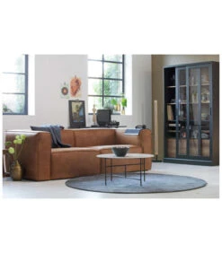 Canapé Bean 3.5 Places En Cuir Recyclé Cognac -Magasin De Meubles De Qualité canape bean 35 places en cuir recycle noir 8