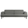 Canapé Brush 3 Places Tissu Gris