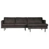 Canapé Chaise Longue Rodéo Droit Black Cuir Recyclé