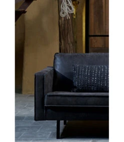 Canapé Chaise Longue Rodéo Droit Black Cuir Recyclé -Magasin De Meubles De Qualité canape chaise longue rodeo droit black cuir recycle 3