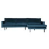 Canapé Chaise Longue Rodéo Droite Velvet Bleu