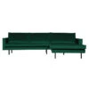 Canapé Chaise Longue Rodéo Droite Velvet Vert Forêt