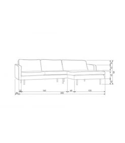 Canapé Chaise Longue Rodéo Droite Velvet Vert Forêt -Magasin De Meubles De Qualité canape chaise longue rodeo droite velvet vert foret 2