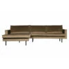 Canapé Chaise Longue Rodéo Gauche Velvet Taupe