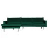 Canapé Chaise Longue Rodéo Gauche Velvet Vert Forêt
