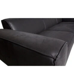 Canapé D'Angle Droite Statement Tissu Suèdine Noire 11 Canapé D'Angle Droite Statement Tissu Suèdine Noire -Magasin De Meubles De Qualité canape d angle droite statement tissu suedine noire 5