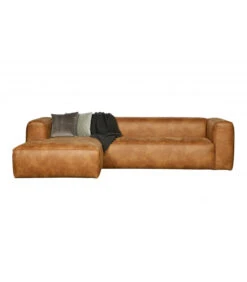 Canapé D'Angle Gauche Bean En Cuir Recyclé Cognac -Magasin De Meubles De Qualité canape d angle gauche bean en cuir recycle cognac 2