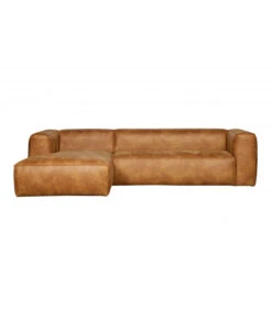 Canapé D'Angle Gauche Bean En Cuir Recyclé Cognac