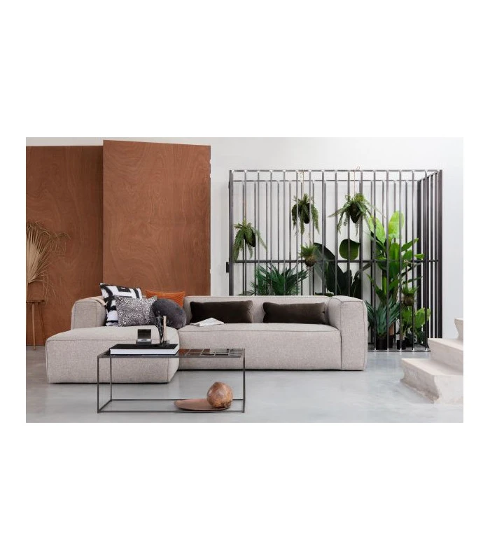 Canapé D'Angle Gauche Bean En Tissu Gris Clair 2 Canapé D'Angle Gauche Bean En Tissu Gris Clair – Image 2