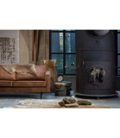 Canapé Rodéo 2.5 Places Cognac Cuir Recyclé -Magasin De Meubles De Qualité canape rodeo 25 places cognac cuir recycle 3