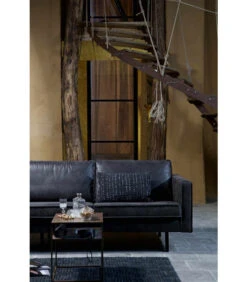 Canapé Rodéo 2.5 Places Black Cuir Recyclé -Magasin De Meubles De Qualité canape rodeo 25 places noir cuir recycle 3