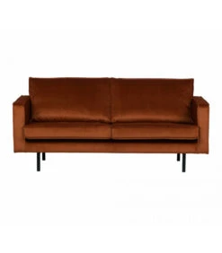 Canapé Rodéo 2.5 Places Velours Rouille