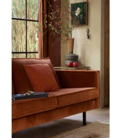 Canapé Rodéo 2.5 Places Velours Rouille -Magasin De Meubles De Qualité canape rodeo 25 places velours rouille 4